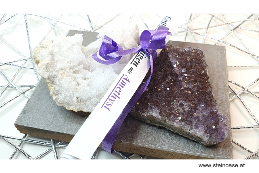 Set Reinigen & Aufladen mit Amethyst + Schneequarz